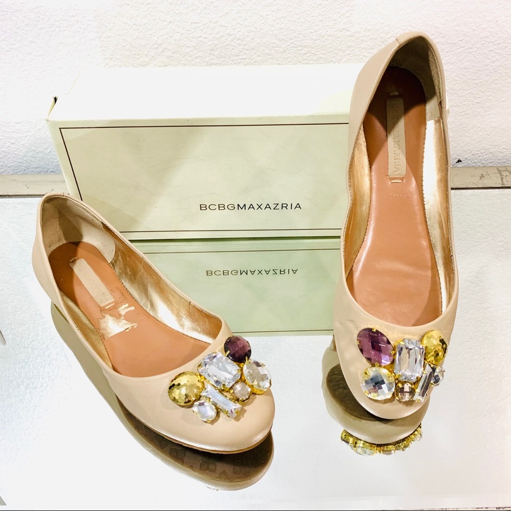 BCBGMAXAZRIA Ma-Belle1 Jeweled Round Toe Flats